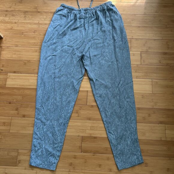 Vtg Kindred Spirit Womens Relaxed Hippie Blue Paperbag Pants XL Elastic Waist - Picture 6 of 7